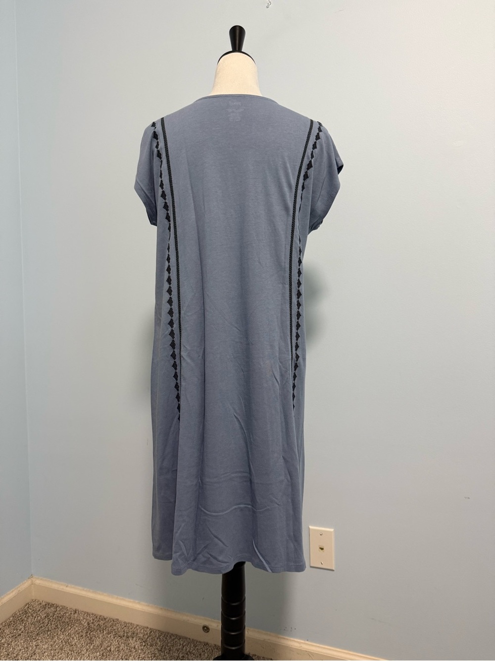 J Jill Pure Jill Embroidered Sleeveless Light Blue Dress Size S/M - Picture 4 of 10